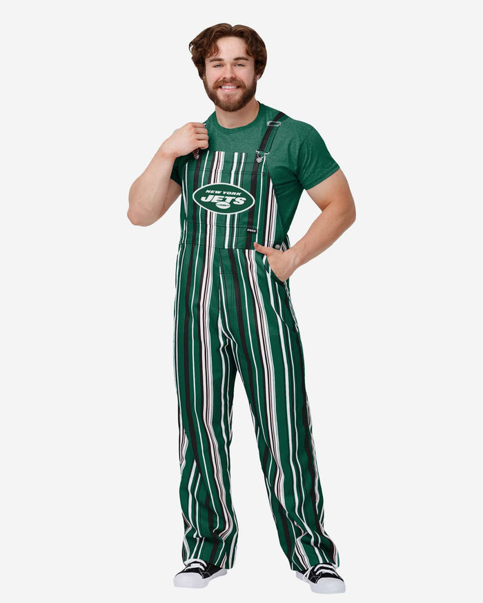 New York Jets Mens Hyper Stripe Bib Overalls FOCO S - FOCO.com