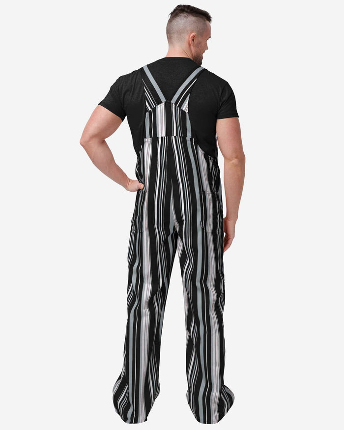 Las Vegas Raiders Mens Hyper Stripe Bib Overalls FOCO - FOCO.com