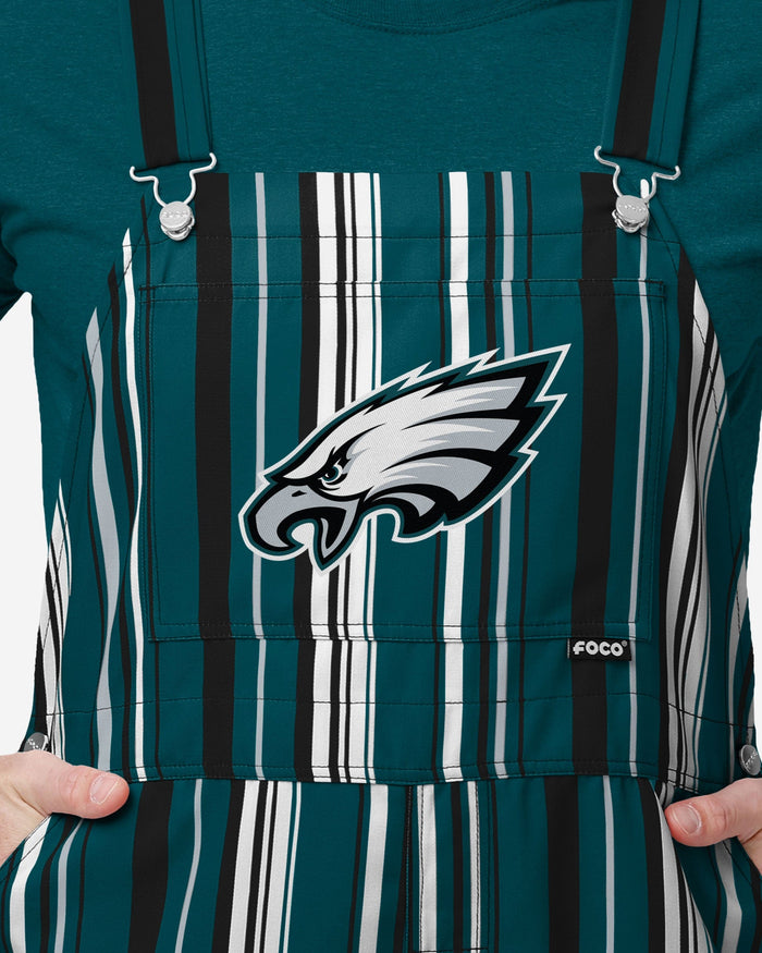 Philadelphia Eagles Mens Hyper Stripe Bib Overalls FOCO - FOCO.com