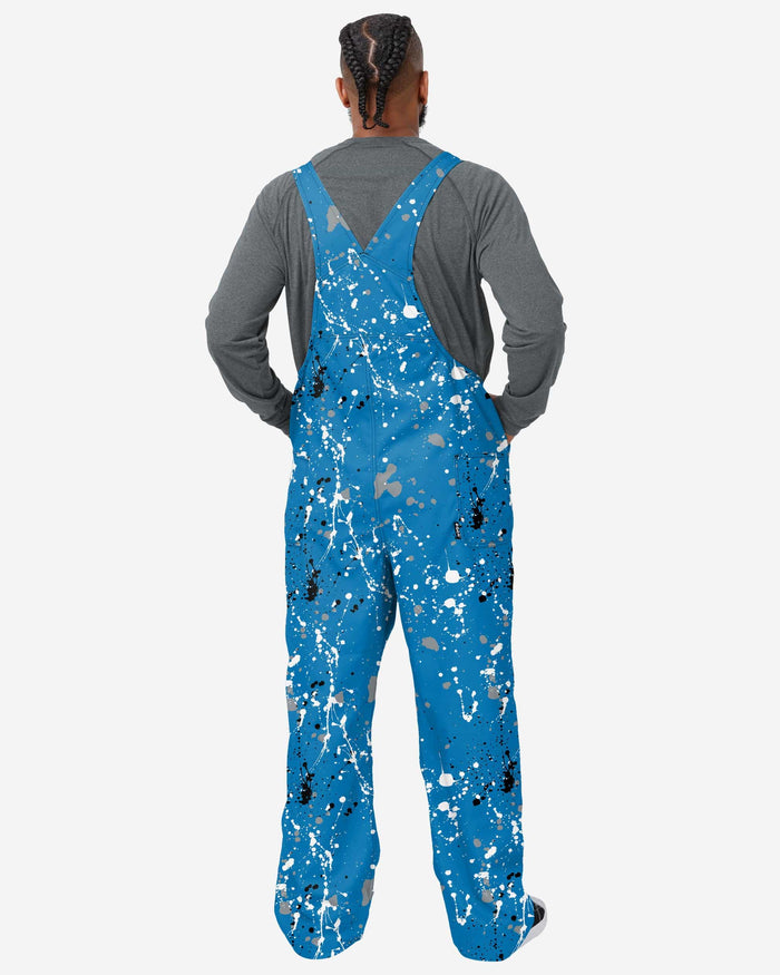 Detroit Lions Mens Paint Splatter Bib Overalls FOCO - FOCO.com