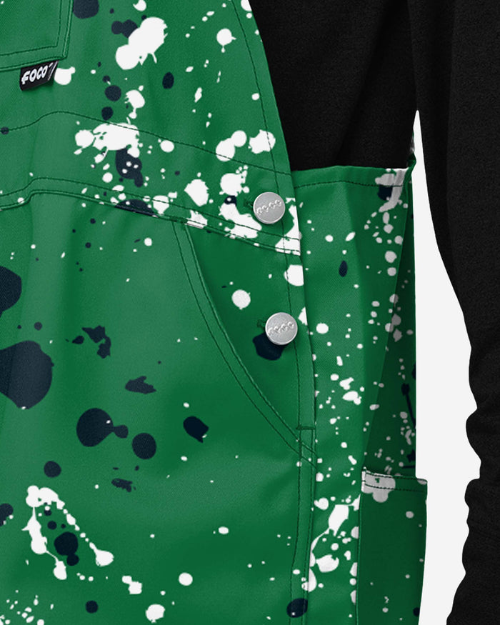 Philadelphia Eagles Mens Kelly Green Paint Splatter Bib Overalls FOCO - FOCO.com