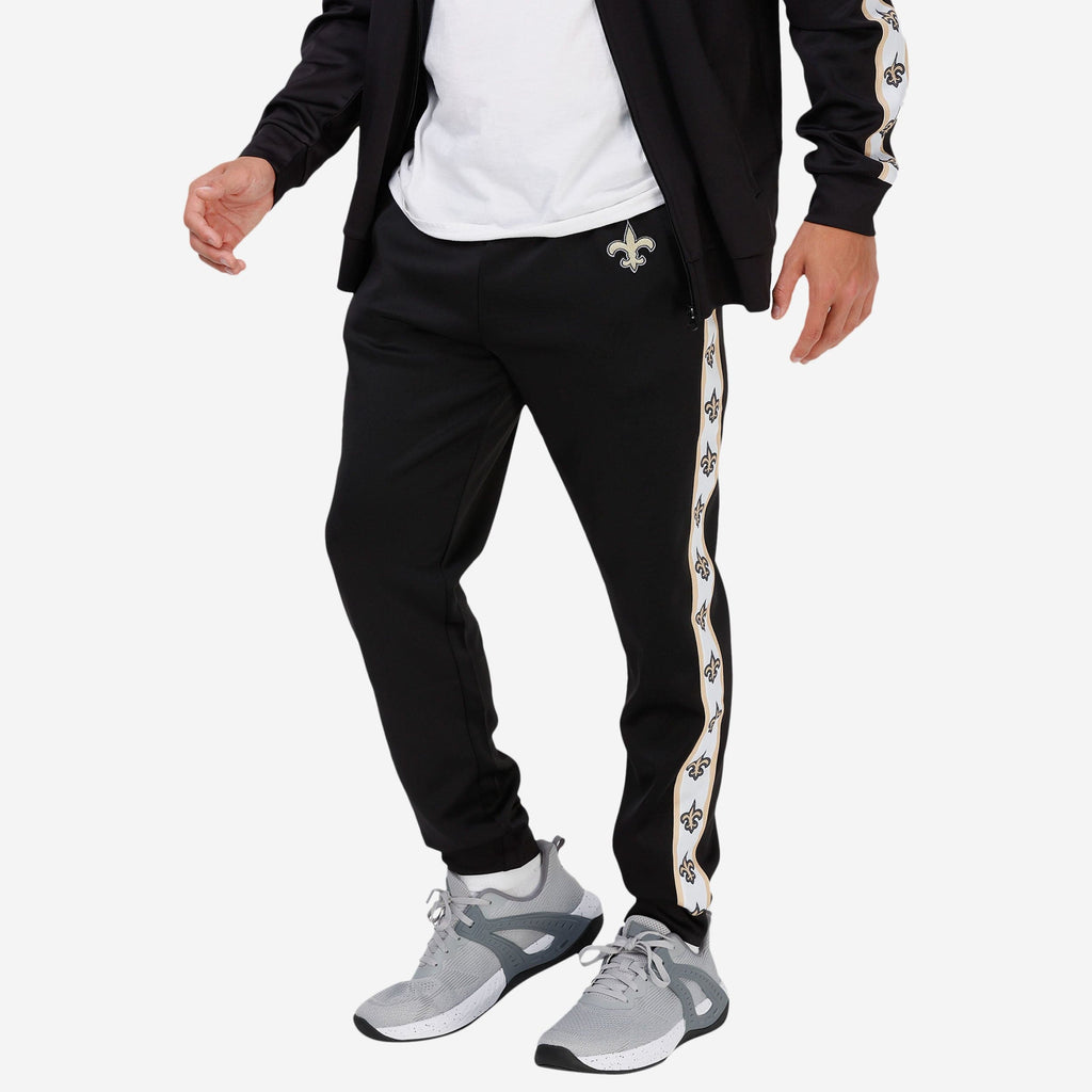 New Orleans Saints Stripe Logo Track Pants FOCO S - FOCO.com