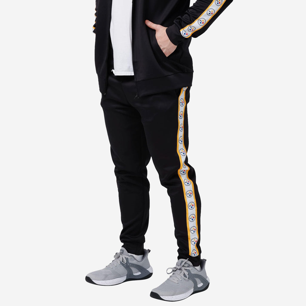 Pittsburgh Steelers Stripe Logo Track Pants FOCO S - FOCO.com