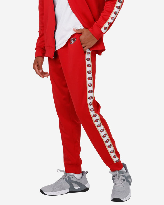 San Francisco 49ers Stripe Logo Track Pants FOCO S - FOCO.com