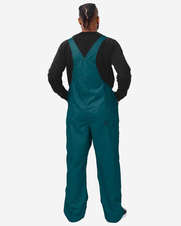 Philadelphia Eagles Mens Solid Wordmark Bib Overalls FOCO - FOCO.com