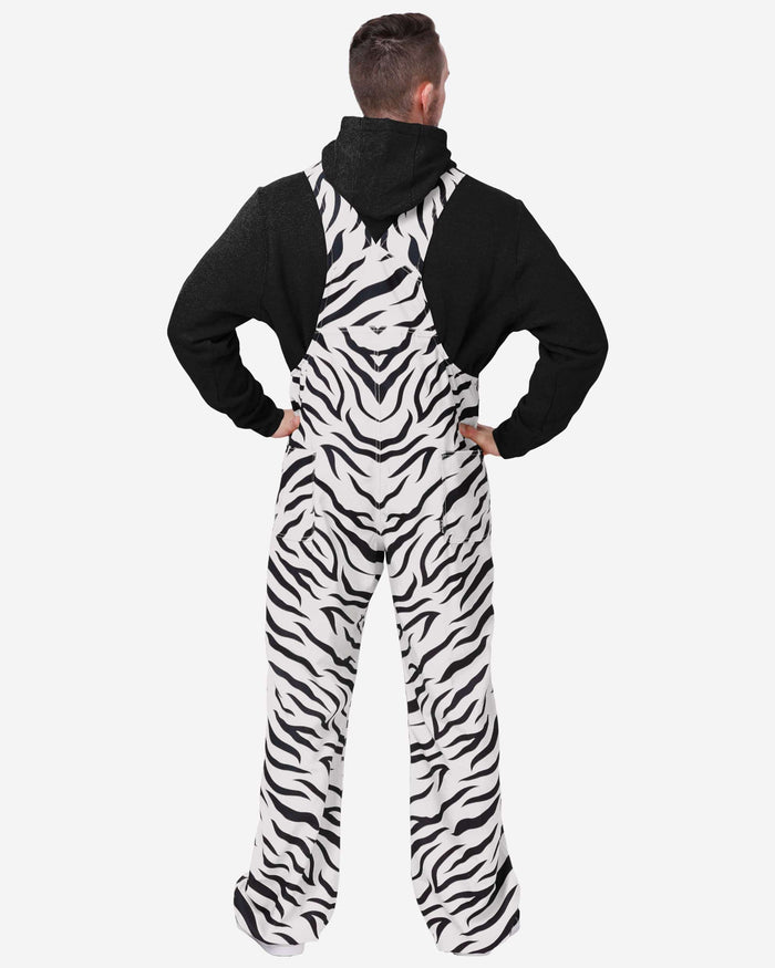 Cincinnati Bengals Mens White Tiger Stripe Thematic Bib Overalls FOCO - FOCO.com