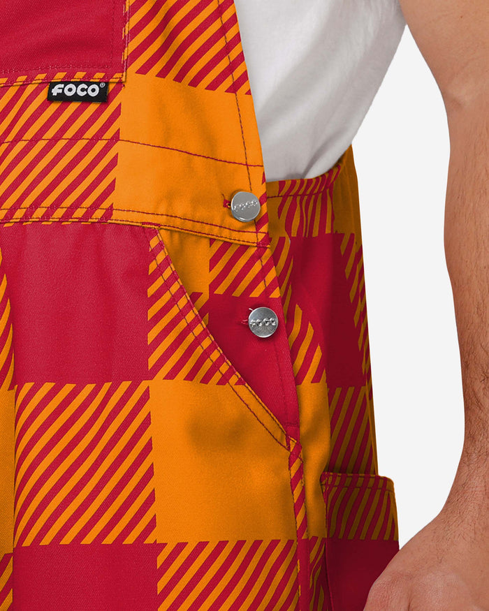 Tampa Bay Buccaneers Mens Creamsicle Plaid Thematic Bib Overalls FOCO - FOCO.com