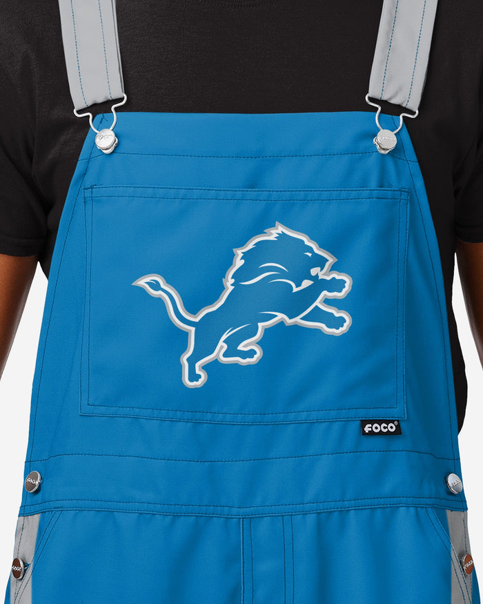 Detroit Lions Mens Team Stripe Bib Overalls FOCO - FOCO.com