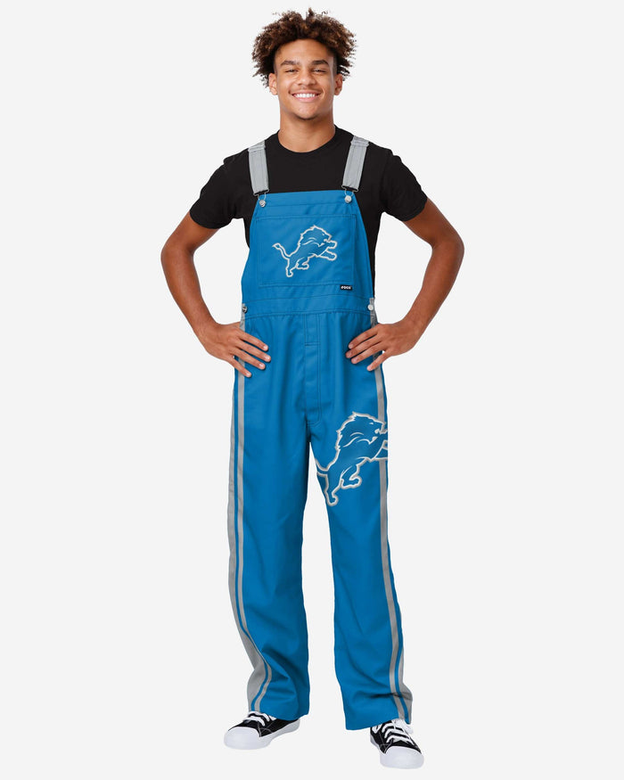 Detroit Lions Mens Team Stripe Bib Overalls FOCO S - FOCO.com