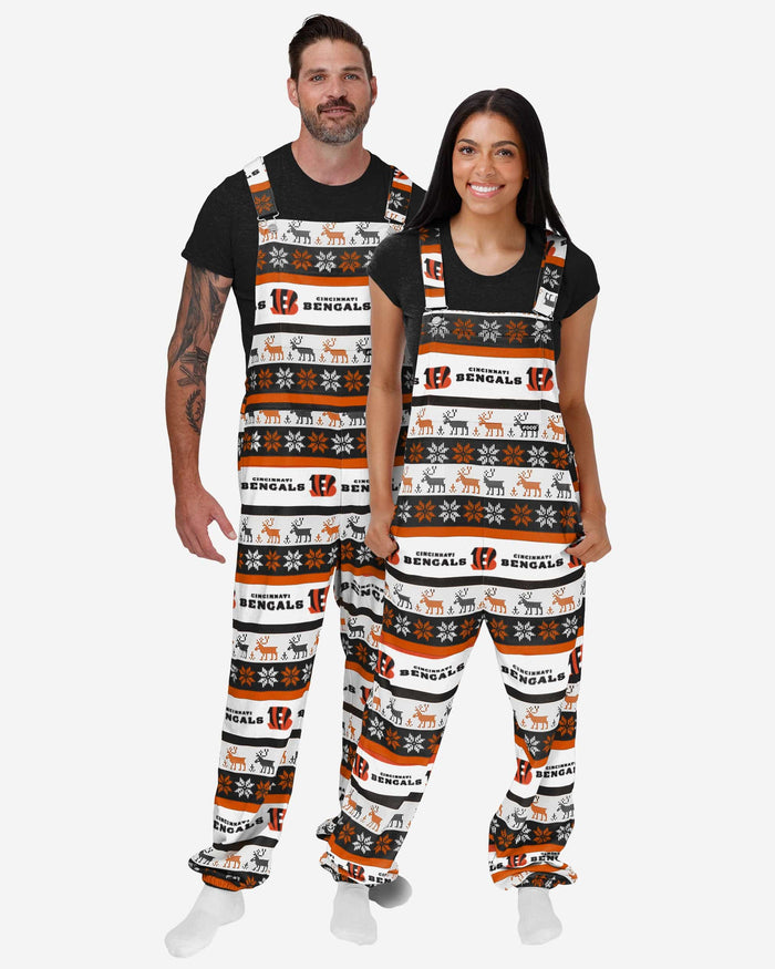 Cincinnati Bengals Mens Ugly Home Gating Bib Overalls FOCO - FOCO.com