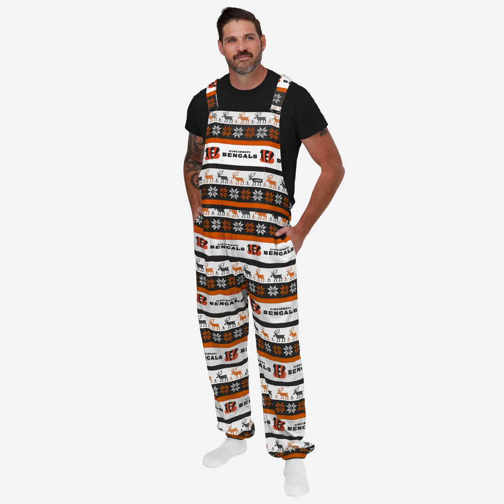 Cincinnati Bengals Mens Ugly Home Gating Bib Overalls FOCO S - FOCO.com