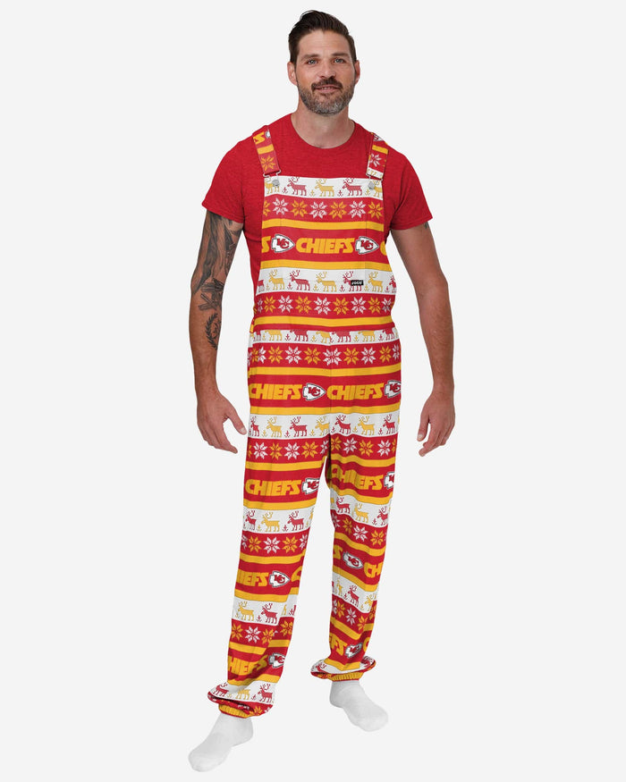 Kansas City Chiefs Mens Ugly Home Gating Bib Overalls FOCO S - FOCO.com