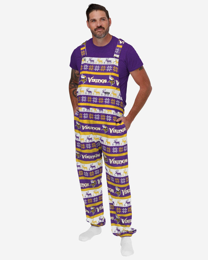 Minnesota Vikings Mens Ugly Home Gating Bib Overalls FOCO S - FOCO.com