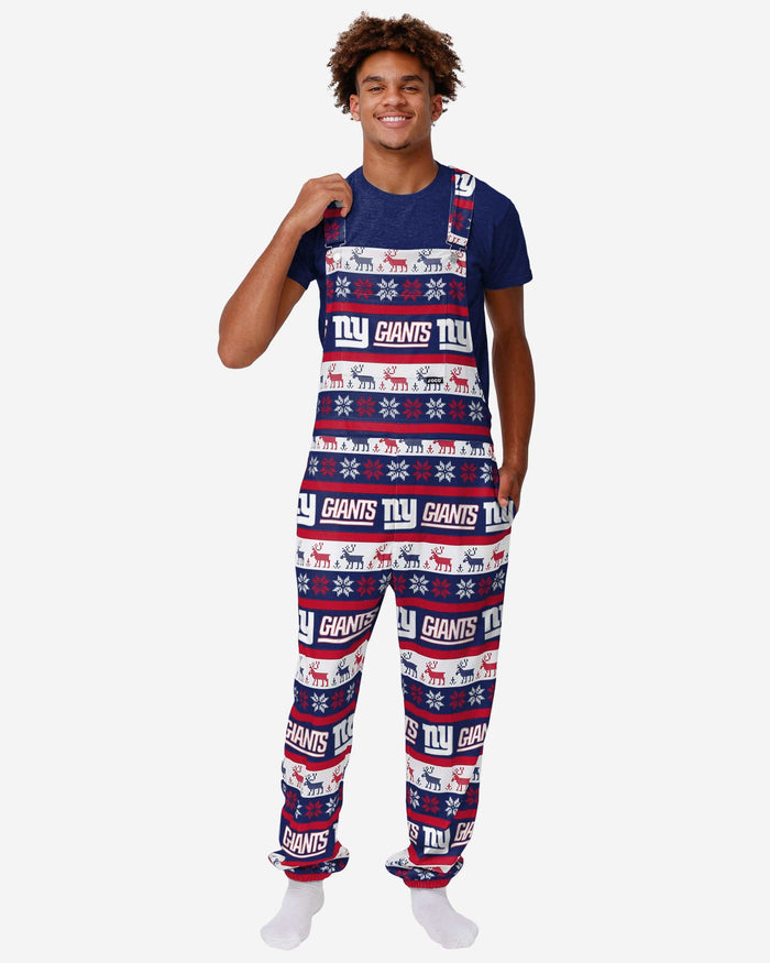 New York Giants Mens Ugly Home Gating Bib Overalls FOCO S - FOCO.com