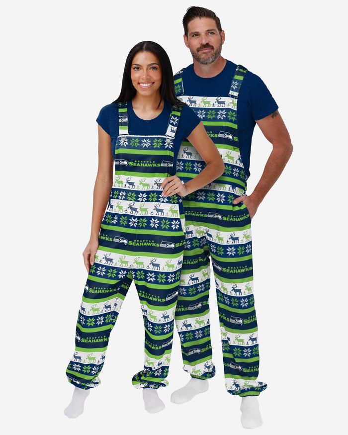 Seattle Seahawks Mens Ugly Home Gating Bib Overalls FOCO - FOCO.com