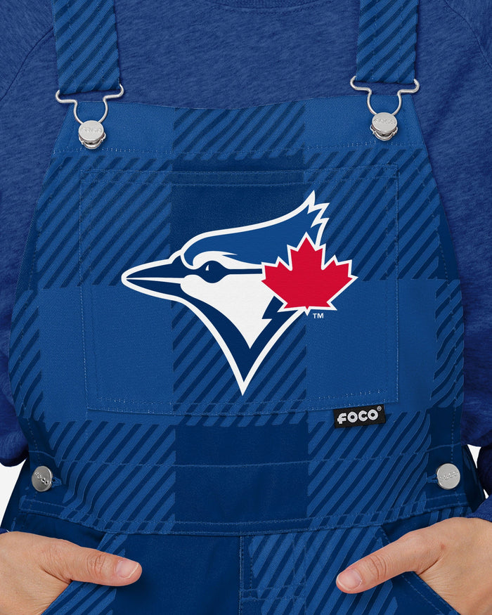 Toronto Blue Jays Womens Plaid Bib Overalls FOCO - FOCO.com