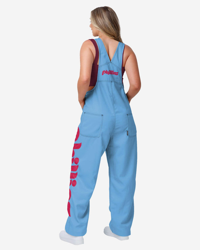 Philadelphia Phillies Womens Powder Blue Big Logo Bib Overalls FOCO - FOCO.com