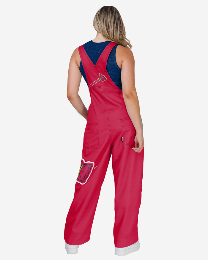 Atlanta Braves Womens Big Logo Bib Overalls FOCO - FOCO.com