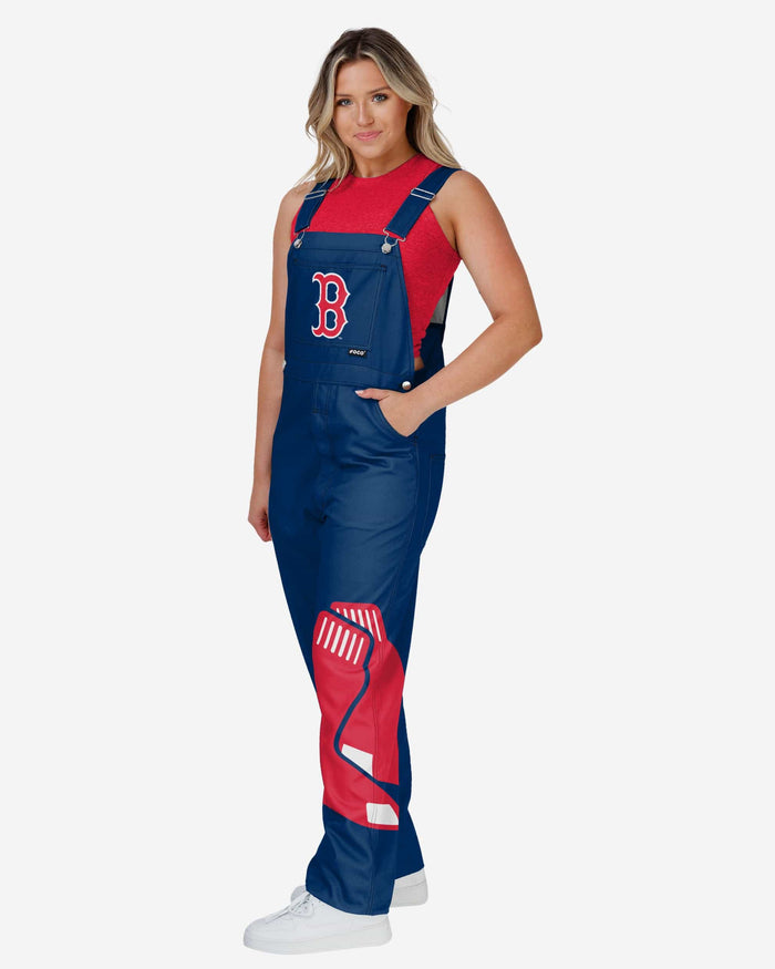 Boston Red Sox Womens Big Logo Bib Overalls FOCO XS - FOCO.com