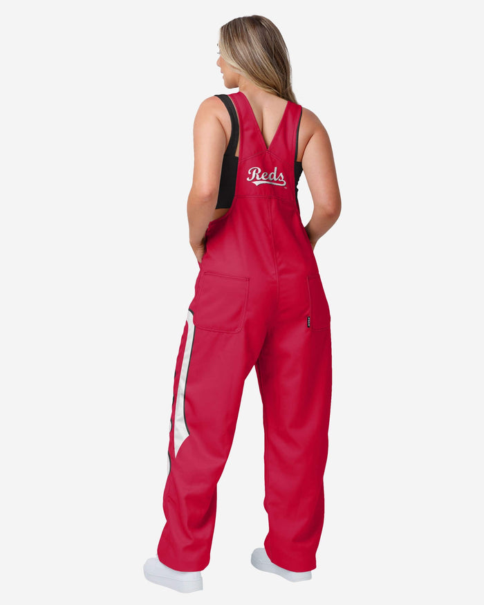 Cincinnati Reds Womens Big Logo Bib Overalls FOCO - FOCO.com