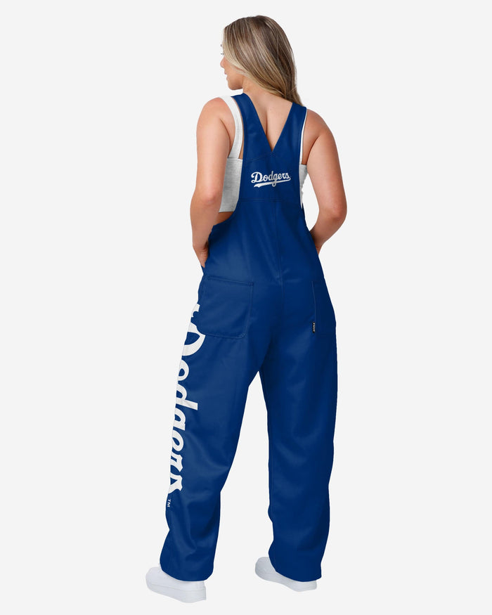 Los Angeles Dodgers Womens Big Logo Bib Overalls FOCO - FOCO.com