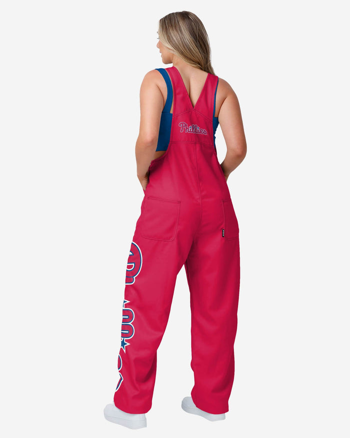 Philadelphia Phillies Womens Big Logo Bib Overalls FOCO - FOCO.com