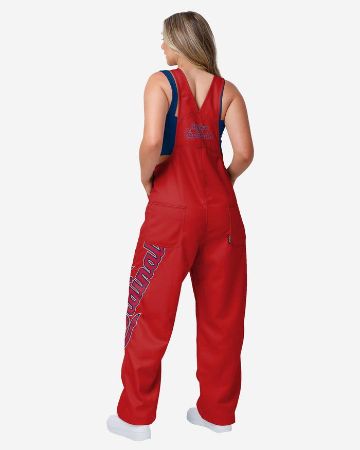 St Louis Cardinals Womens Big Logo Bib Overalls FOCO - FOCO.com