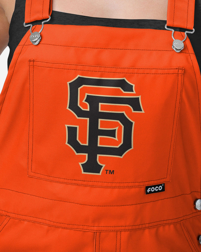 San Francisco Giants Womens Big Logo Bib Overalls FOCO - FOCO.com