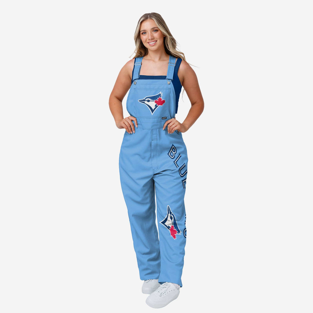 Toronto Blue Jays Womens Big Logo Bib Overalls FOCO XS - FOCO.com