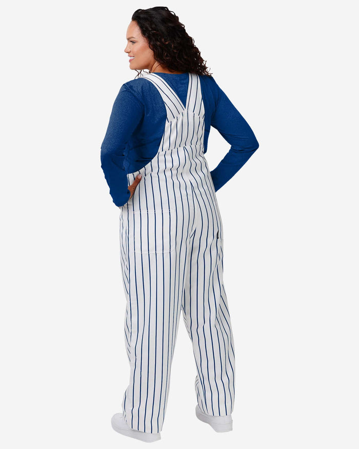 Chicago Cubs Womens Pinstripe Bib Overalls FOCO - FOCO.com