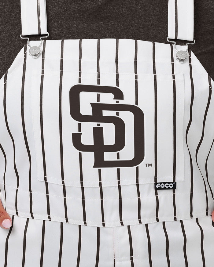 San Diego Padres Womens Pinstripe Bib Overalls FOCO - FOCO.com