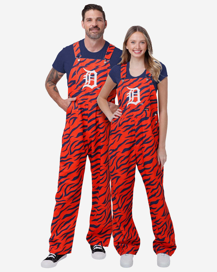 Detroit Tigers Womens Tiger Stripe Thematic Bib Overalls FOCO - FOCO.com