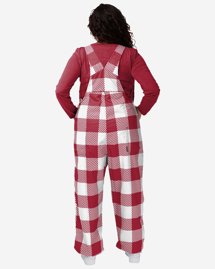 Arkansas Razorbacks Womens Plaid Bib Overalls FOCO - FOCO.com