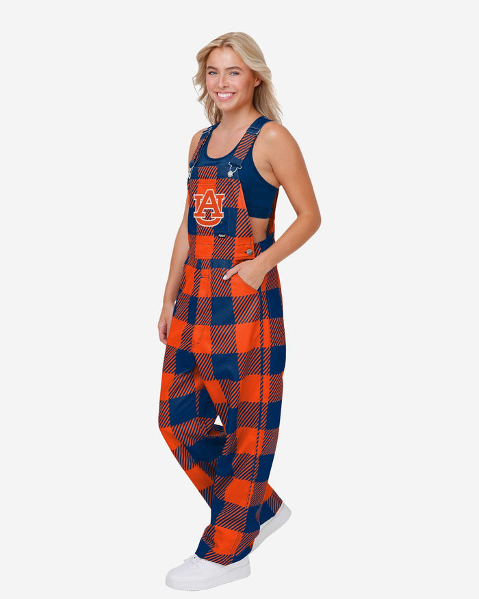 Auburn Tigers Womens Plaid Bib Overalls FOCO XS - FOCO.com