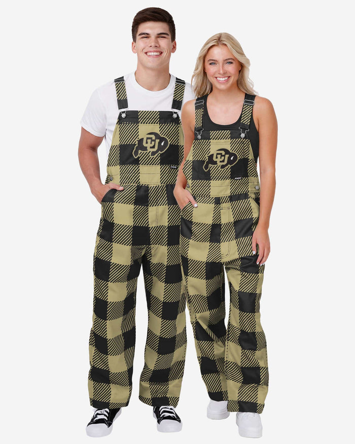 Colorado Buffaloes Womens Plaid Bib Overalls FOCO - FOCO.com