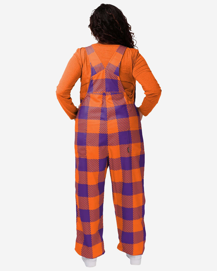 Clemson Tigers Womens Plaid Bib Overalls FOCO - FOCO.com