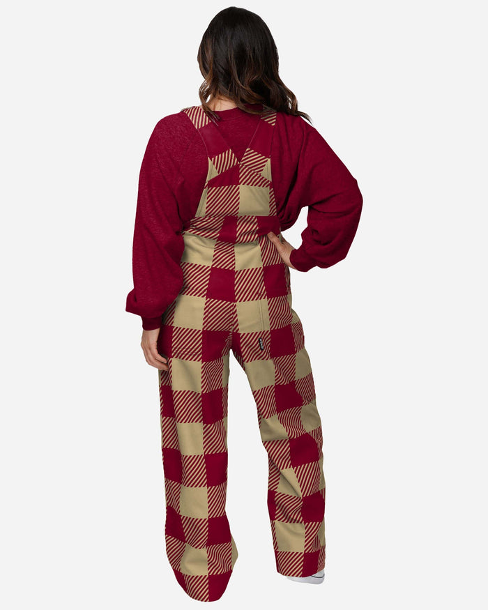 Florida State Seminoles Womens Plaid Bib Overalls FOCO - FOCO.com