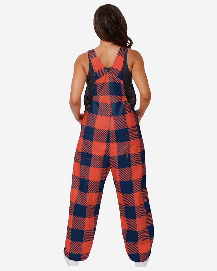 Illinois Fighting Illini Womens Plaid Bib Overalls FOCO - FOCO.com