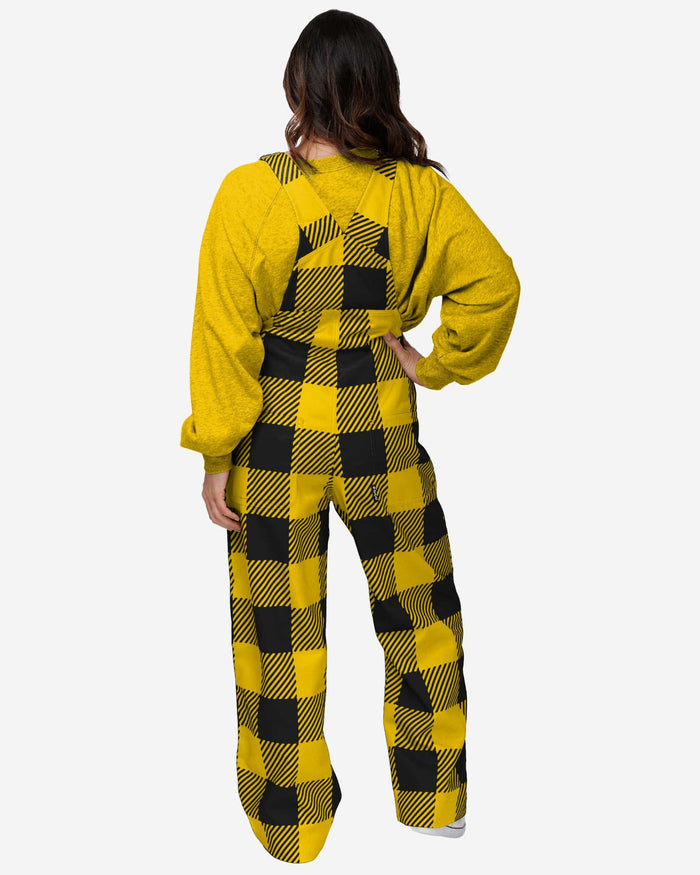 Iowa Hawkeyes Womens Plaid Bib Overalls FOCO - FOCO.com