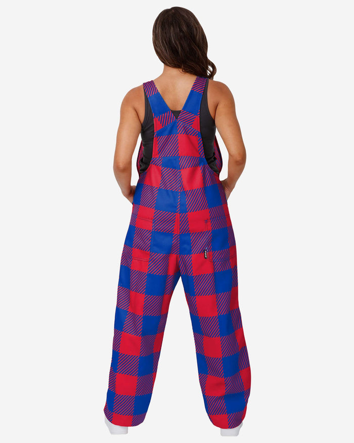 Kansas Jayhawks Womens Plaid Bib Overalls FOCO - FOCO.com