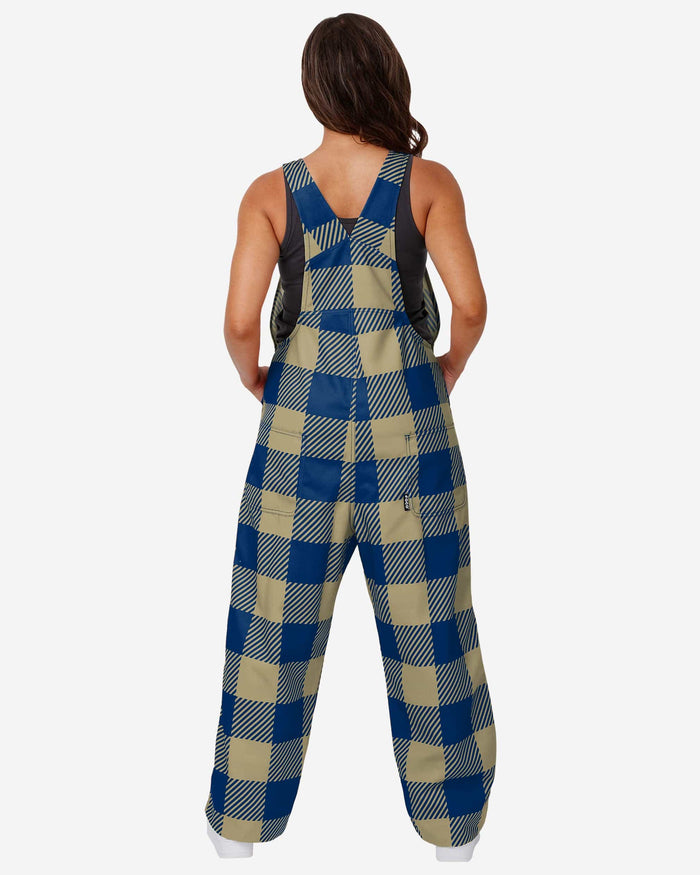 Navy Midshipmen Womens Plaid Bib Overalls FOCO - FOCO.com