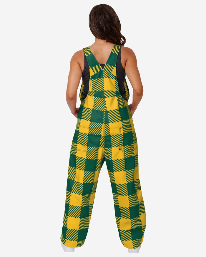 North Dakota State Bison Womens Plaid Bib Overalls FOCO - FOCO.com