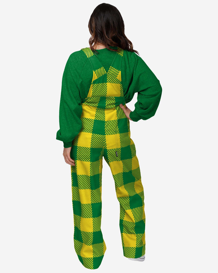 Oregon Ducks Womens Plaid Bib Overalls FOCO - FOCO.com