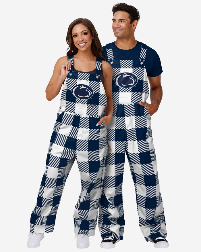 Penn State Nittany Lions Womens Plaid Bib Overalls FOCO - FOCO.com