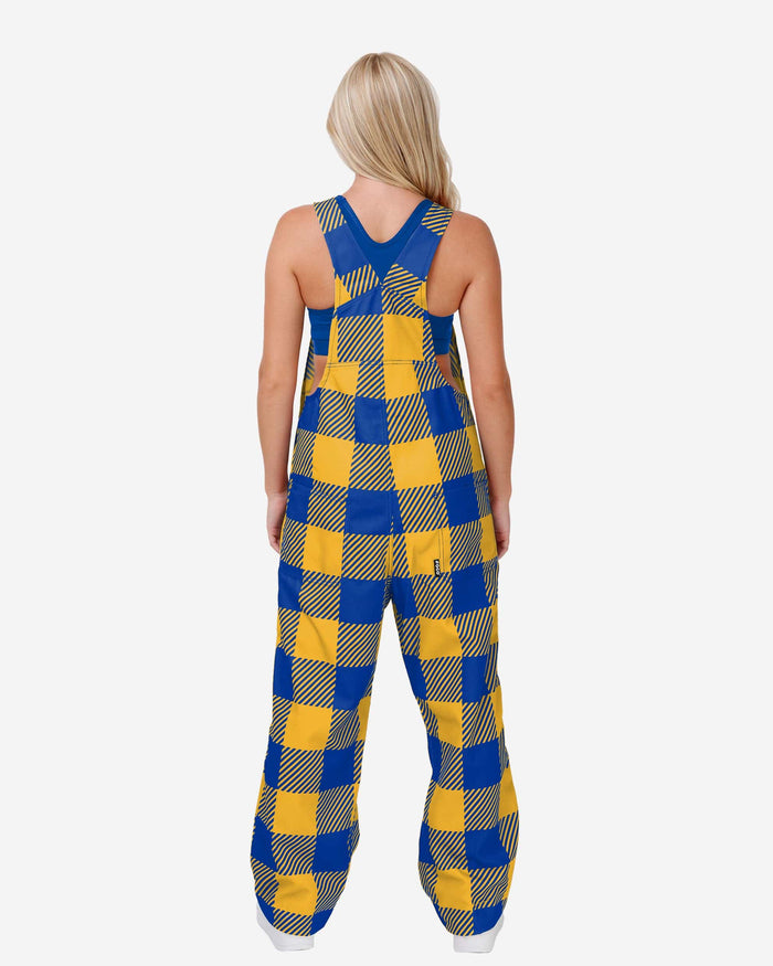 Pittsburgh Panthers Womens Plaid Bib Overalls FOCO - FOCO.com