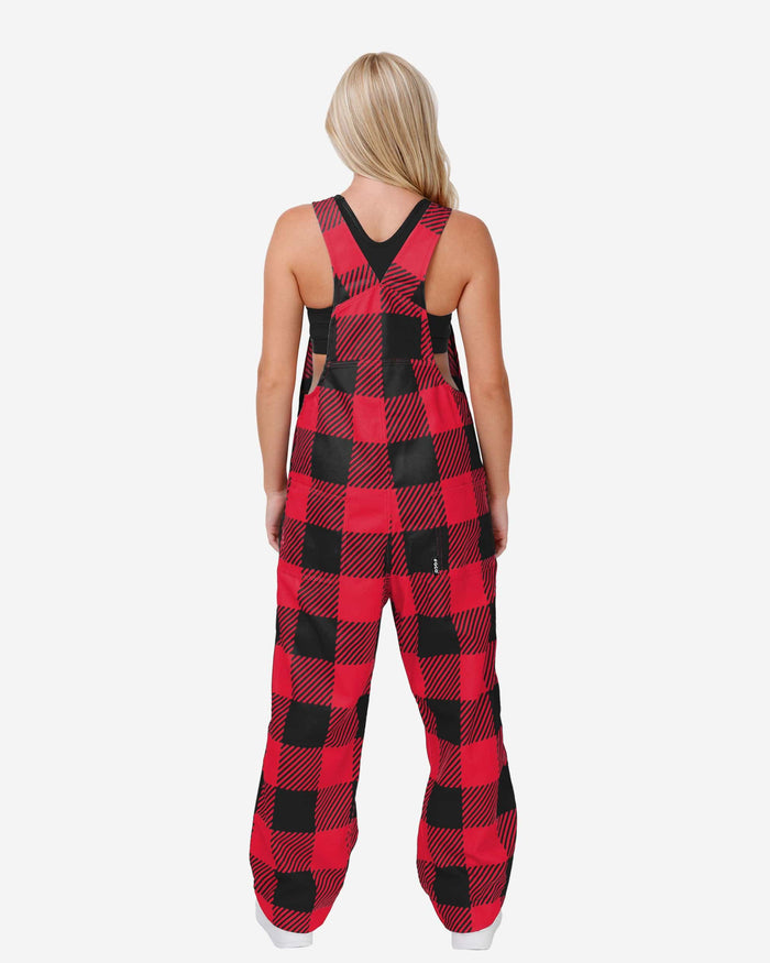 Rutgers Scarlet Knights Womens Plaid Bib Overalls FOCO - FOCO.com