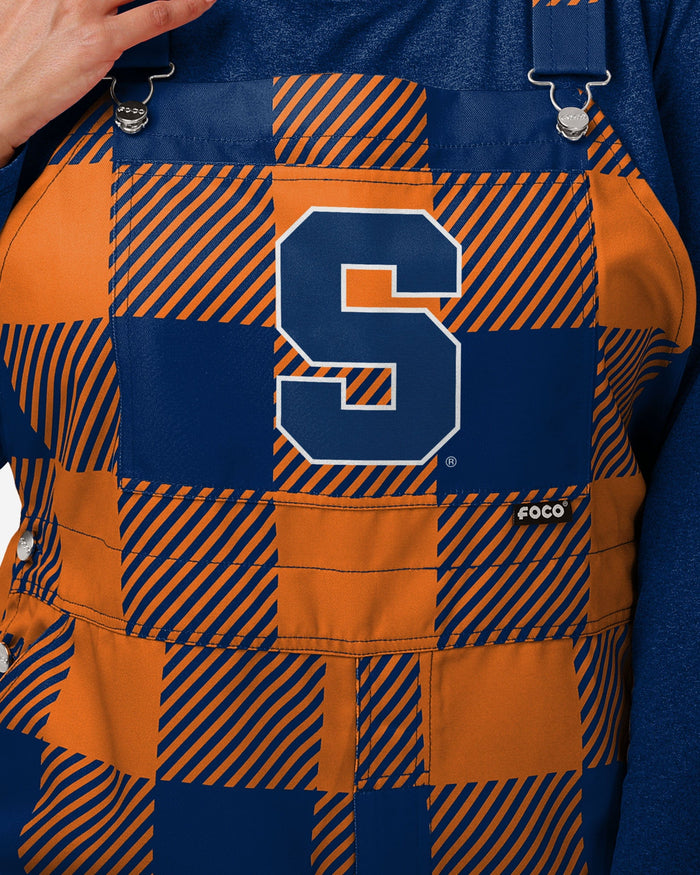 Syracuse Orange Womens Plaid Bib Overalls FOCO - FOCO.com