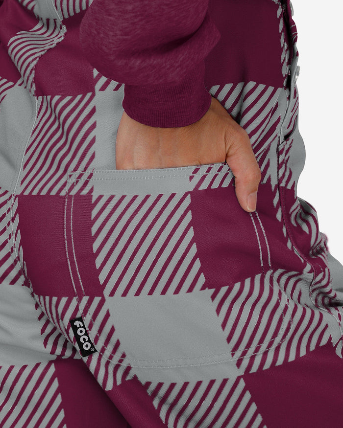 Texas A&M Aggies Womens Plaid Bib Overalls FOCO - FOCO.com