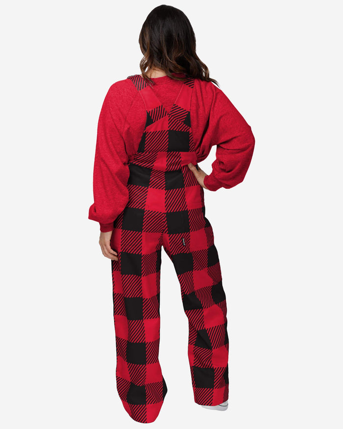 Maryland Terrapins Womens Plaid Bib Overalls FOCO - FOCO.com