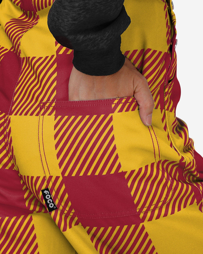 USC Trojans Womens Plaid Bib Overalls FOCO - FOCO.com